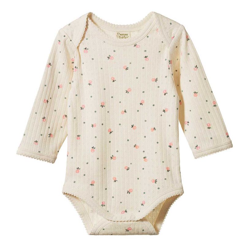 Nature Baby Long Sleeve Bodysuit Pointelle image number 0